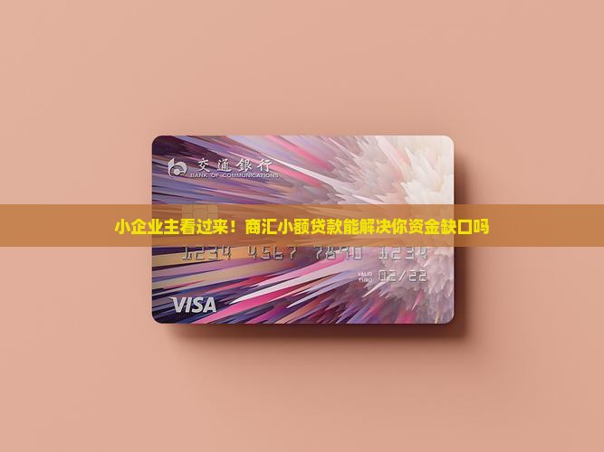 小企业主看过来！商汇小额贷款能解决你资金缺口吗