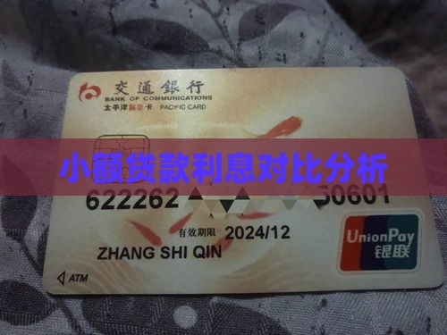 小额贷款利息对比分析