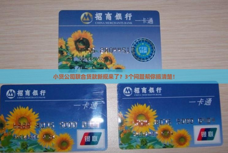 小贷公司联合贷款新规来了？3个问题帮你搞清楚！
