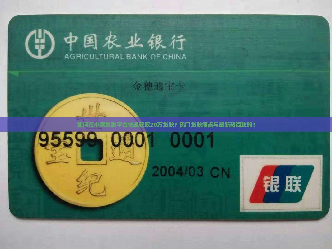 如何在小满贷款平台快速获取20万贷款？热门贷款痛点与最新热词攻略！