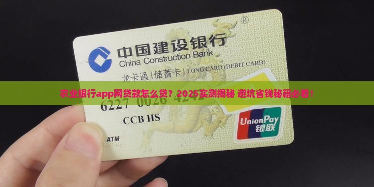 农业银行app网贷款怎么贷