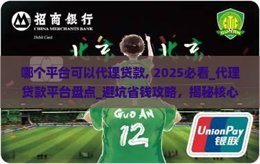 哪个平台可以代理贷款