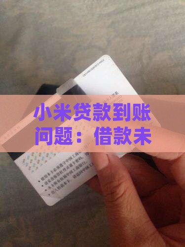 小米贷款借款没到账