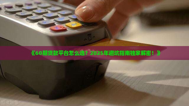 60期的贷款平台有哪些