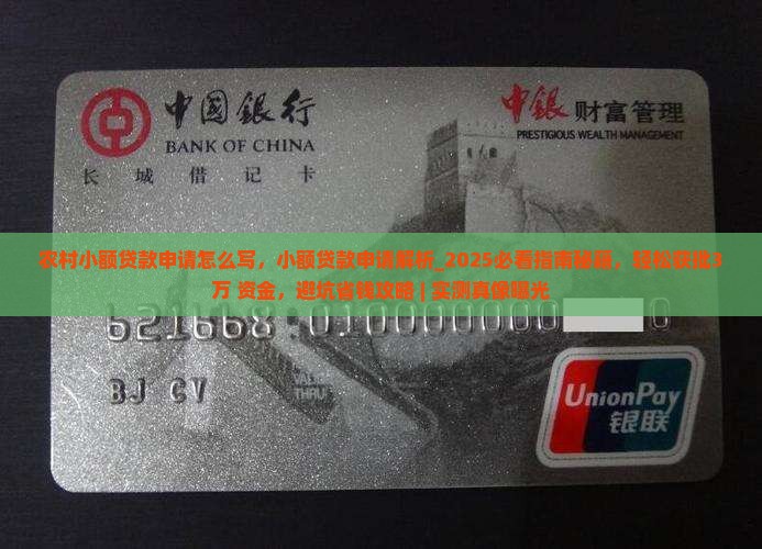 农村小额贷款申请怎么写
