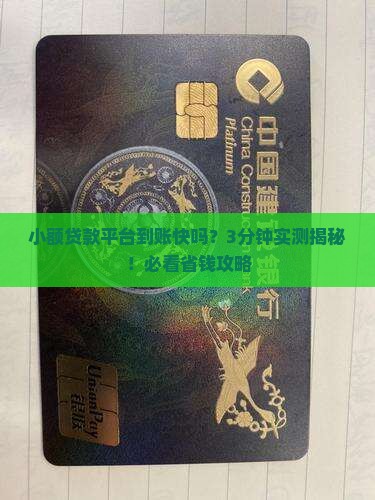 小额贷款平台多久到账