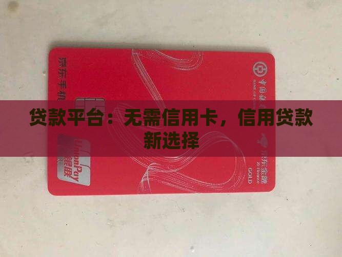 不用信用卡的贷款单位