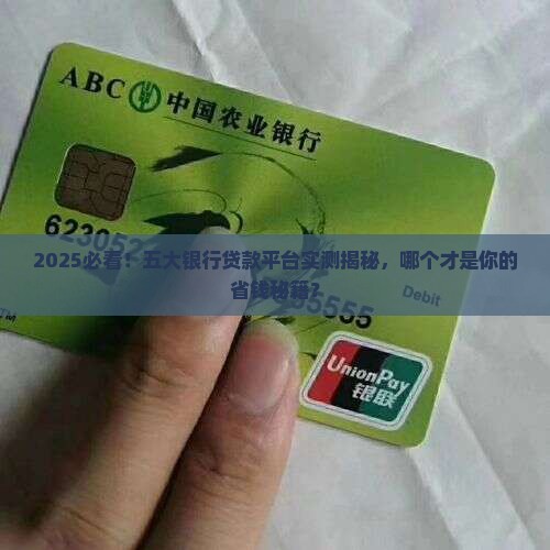 五大银行贷款平台哪个好
