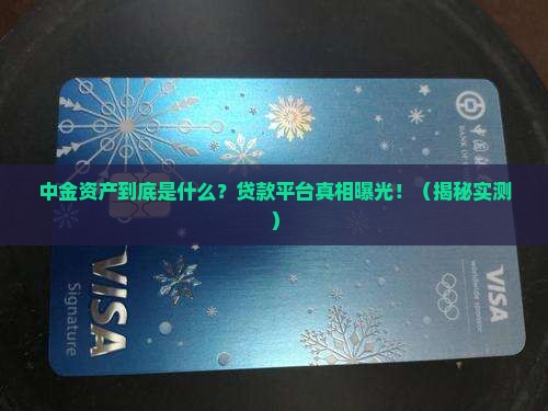中金资产是什么平台贷款