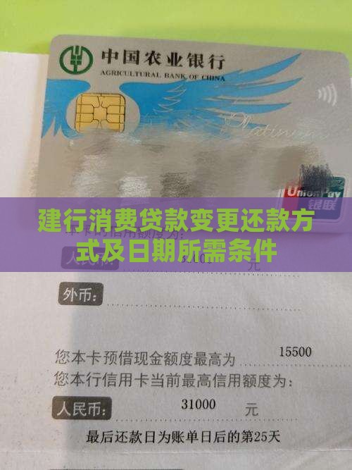 建行消费贷款变更