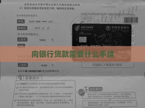 向银行贷款要什么手续