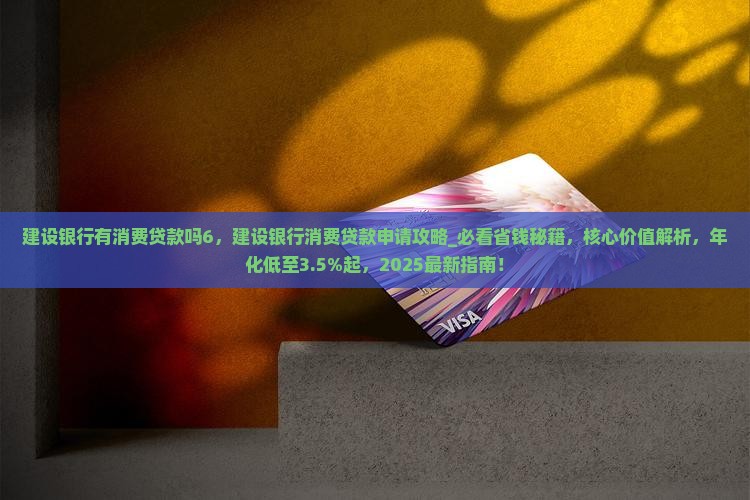 建设银行有消费贷款吗6