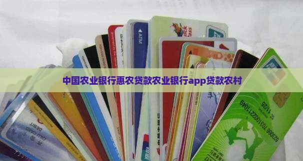 农业银行app贷款农村
