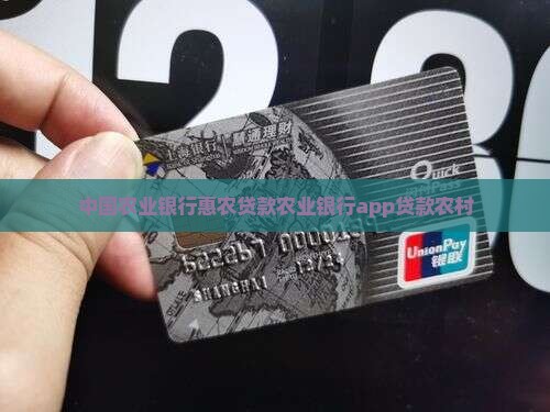 农业银行app贷款农村