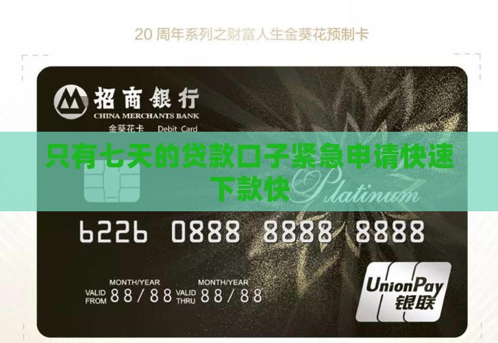 只有七天的贷款口子