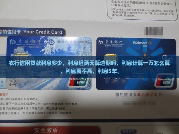 农行行信用贷款利息