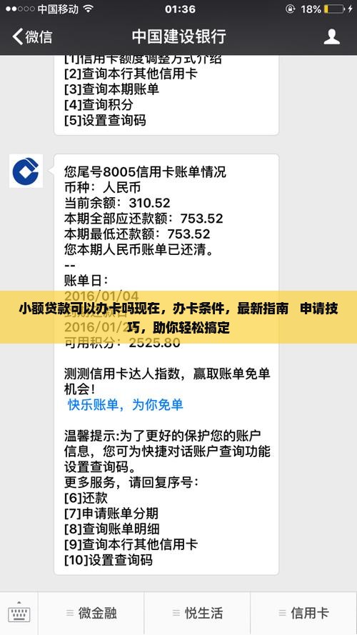 小额贷款可以办卡吗现在
