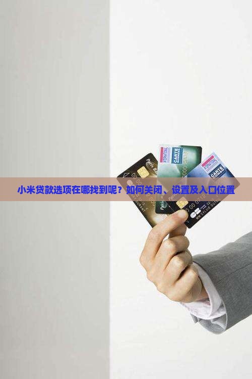 小米贷款选项在哪找到呢