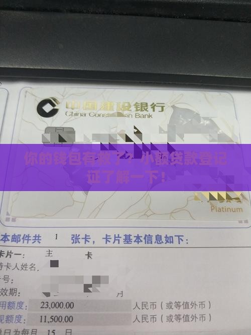 小额贷款登记证