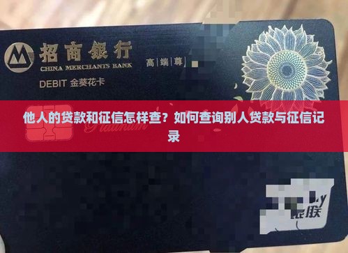 他人的贷款和征信怎样查