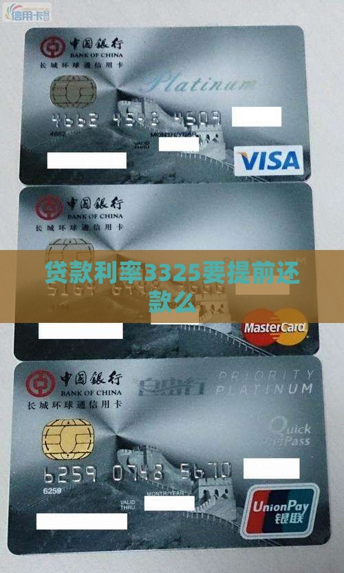 贷款利率3325要提前还款么