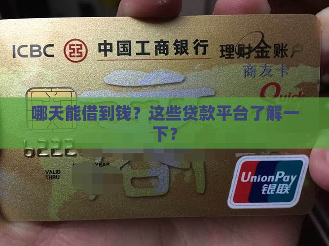 哪些天的贷款平台