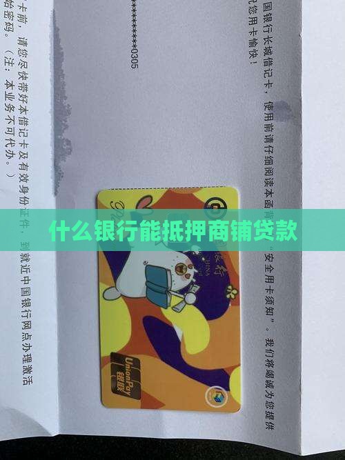 什么银行能抵押商铺贷款 什么银行能抵押商铺贷款