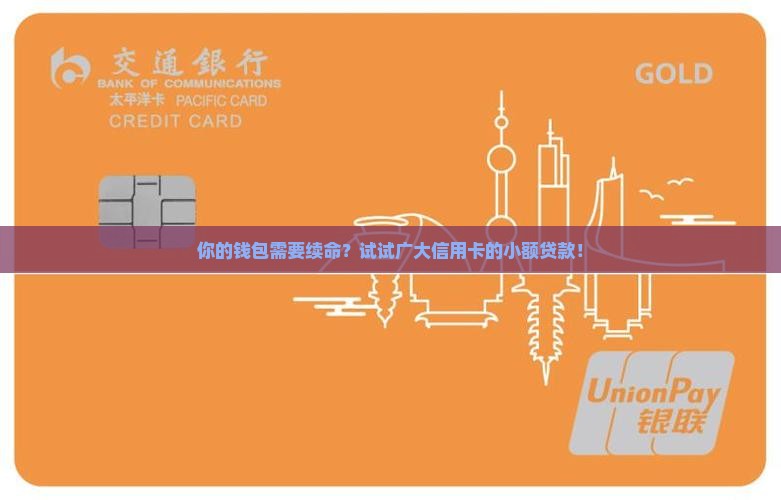 广大信用卡小额贷款