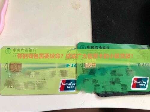 广大信用卡小额贷款