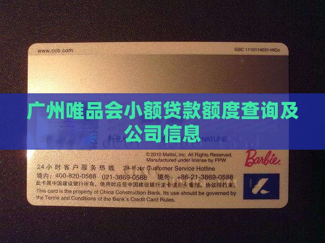 广州唯品会小额贷款额度