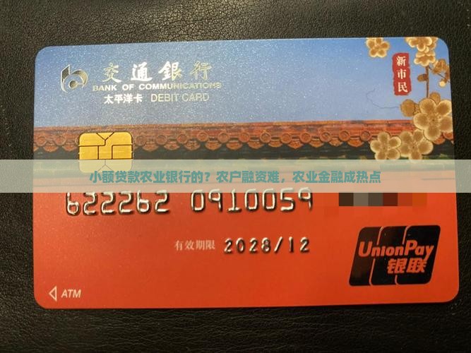 小额贷款农业银行的