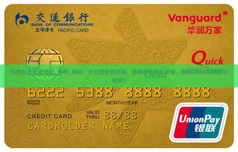 为啥大公司要贷款