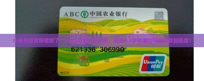 小米贷款怎么暂停借款了