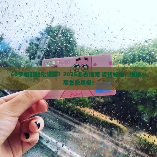60周岁有哪些小额贷款