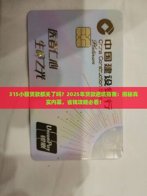 315小额贷款都关了吗