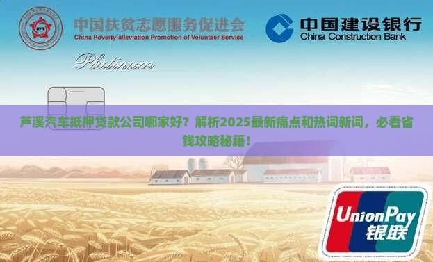 芦溪汽车抵押贷款公司