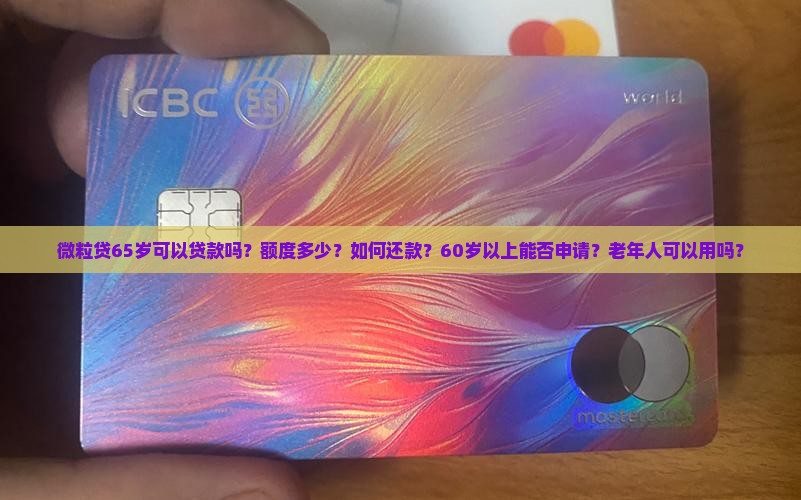 微粒贷65岁可以贷款吗