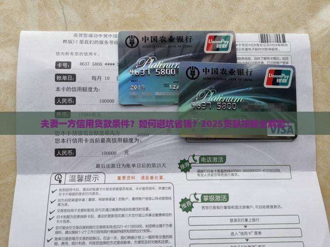 夫妻一方信用贷款条件