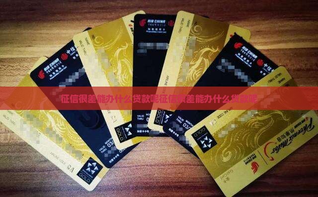 征信很差能办什么贷款呢