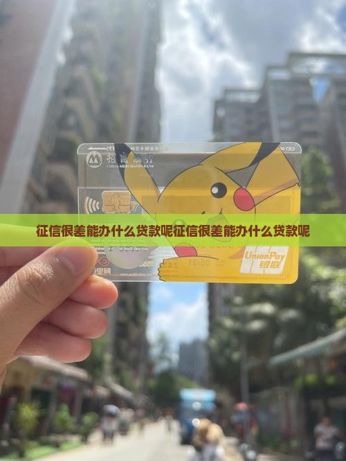 征信很差能办什么贷款呢