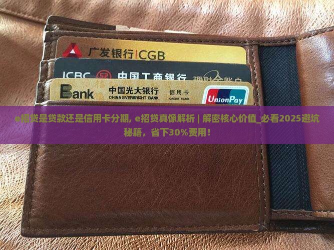 e招贷是贷款还是信用卡分期