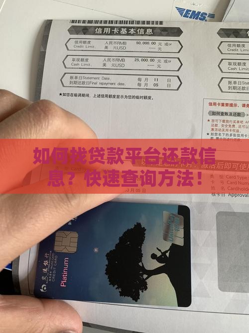 如何找贷款平台还款信息