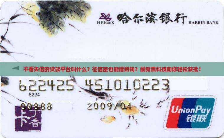 不看失信的贷款平台叫什么
