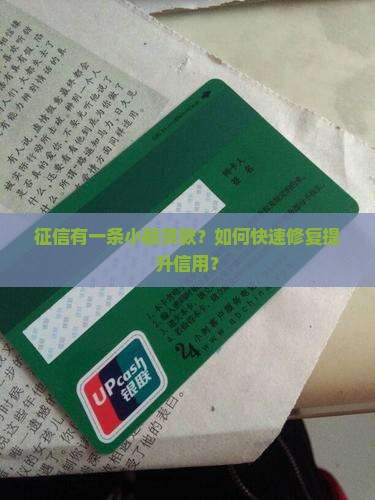 征信有一条小额贷款