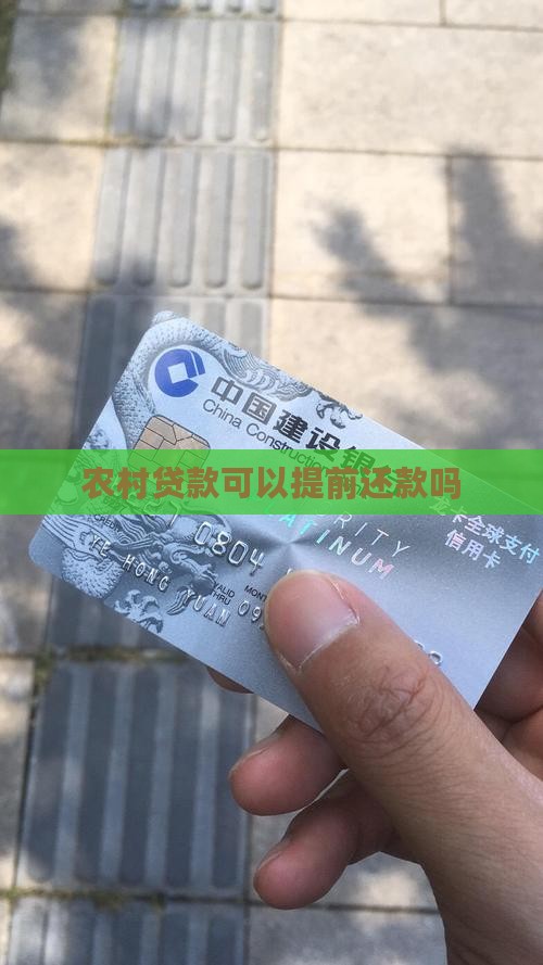 农村贷款可以提前还款吗