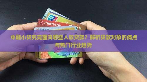 中融小贷究竟面向哪些人放贷款？解析贷款对象的痛点与热门行业趋势