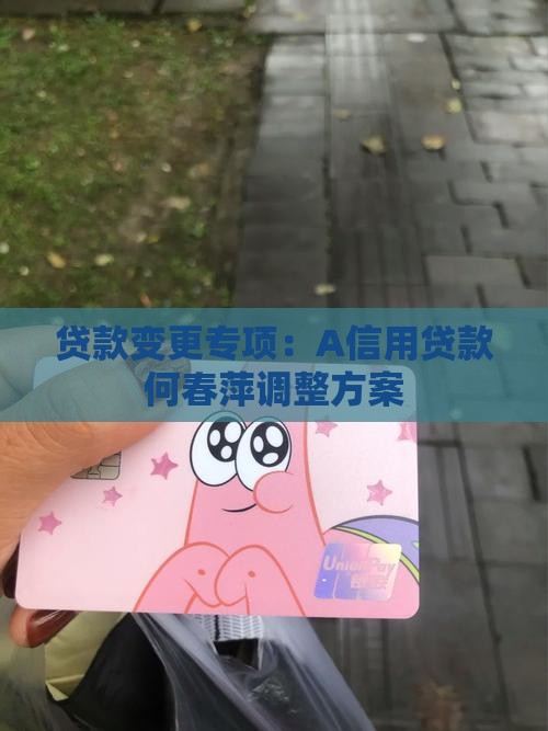 贷款变更专项：A信用贷款何春萍调整方案