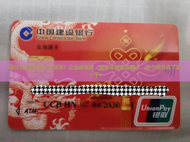 建行公司网络银行e贷款？企业融资难、数字化转型成痛点，这个新方式了解一下！