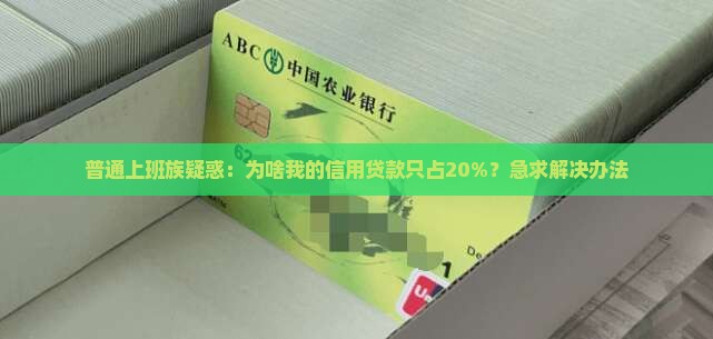 信用贷款比重较低