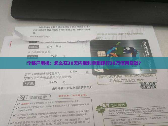 建行信用贷款三十万